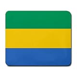 Gabon Flag Mouse Pad