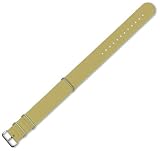 NATO Ballistic Nylon Watchband Khaki 20mm Watch band - by deBeer