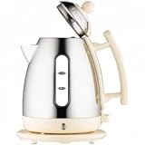 DUALIT DA72101.5L CORDLESS JUG KETTLE S/STEEL & CREAM TRIM
