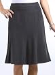 Knee Length A-Line Skirt ( Choose Brown, Charcoal or Black )