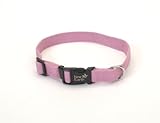 New Earth Soy Dog Collar, .75-Inch Wide, Pink Rose