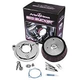 Arlen Ness Big Sucker Stage I Air Kit - Satin Backing Plate - Red Filter 18-803 by Arlen Ness