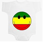 Jamaica Smiley Face Baby Ultrasoft Onesie
