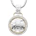 Sterling Silver and 14K Yellow Gold Diamond Pendant with Chain