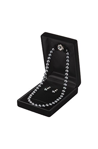 (モノワール) MONOIR 喪服 レディース 礼服 日本製 クラスプ ネックレス イヤリング 2点 セット イケチョウ貝 シェルパール 真珠 パール直径8mm kp8cn03 ブラック