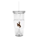 NCAA 22-Ounce Insulated Tumbler with Rubber Sleeve and Stir Straw