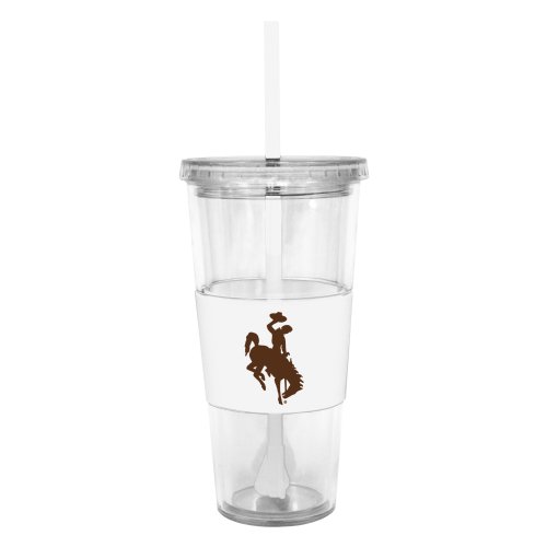 NCAA 22-Ounce Insulated Tumbler with Rubber Sleeve and Stir Straw