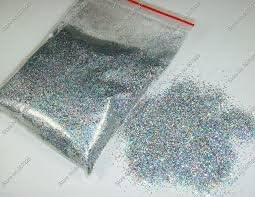 Half Ounce Silver Sparkle Solvent Glitter Resistant Bling Pigment DIY Silver Nail Art Linear Holo Effect