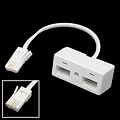 One BT Plug to Two UK BT Telephone Socket Adapter Splitter