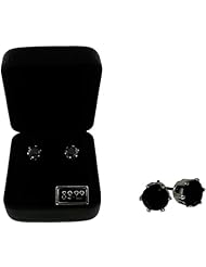 CZ Stud Earrings: Black Diamond 2CTW Case Pack 3 CZ Stud Earrings: Black Diamond 2CTW Case Pack 3