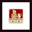 Art Poster Wood Framed Print - Just For Two - Artist: Ambro Zandos- Poster Size: 7 X 7