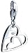 Heart with Heart Cutout Sterling Silver Diamond Charm by Hot Diamonds