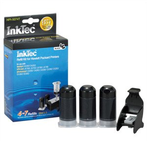 inktec refill kit for hp 74 and 74xl inkjet cartridges