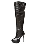 bebe Moss Leather Thigh High Boots