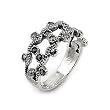 Free Form Round Marcasite Ring