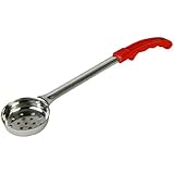 Excellante Portion Controllers Cooking Spoon, 1 Piece Mold, 2 oz, Red Handle