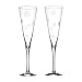 Orrefors Snö Flute Pair