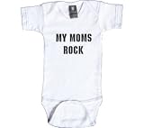 Rebel Ink Baby Infants' My Moms Rock Short Sleeve Snapsuit Onesies