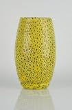 Glass Vase Yellow Millefleurs Fabulous 100% Handblown Art X1067B