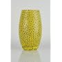 X1067B Handmade Art Glass Yellow Millefiore Vase