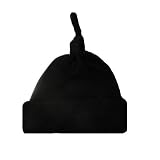 Solid Color Knotted Baby Hats, Newborn to 12 lbs, Black