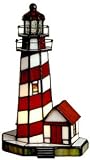 Lighthouse Lamp in Red and White