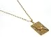 9ct Gold Plated Silver Gents Cubic Zirconia Set Bulldog Dog Tag Pendant on 20 Belcher Chain