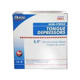 Tongue Depressors, Non-Sterile, Adult, 6 x 0.6875, 500/BX
