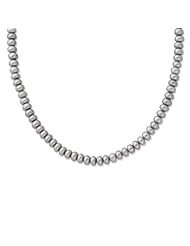 Sterling Silver 18in 6-7mm Freshwater Cultured Pearl Grey Necklace.