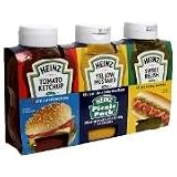 Heinz 3-Piece Picnic Pack (20-oz. Ketchup, 16.5-oz. Sweet Relish, 17.5-oz. Yellow Mustard)