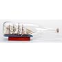 Tall Ship in Bottle with American Flag