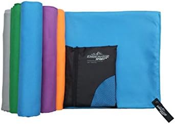 PREMIUM QUALITY-Large 140x70cm Antibacterial Microfiber Sports Travel Towel. Free Carry Bag! Quick Drying, Ultra Compact. Great for Swimming, Yoga, Pilates, Camping, Gym, Beach.