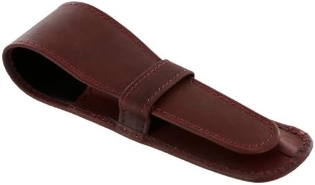 Genuine Leather Single Pen, Pencil Case Pouch (Mahogany)