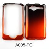 HTC Wildfire Two Tones, Black and Orange Hard Case/Cover/Faceplate/Snap On/ ....