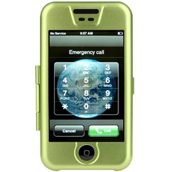 Apple iPhone Aircraft Aluminum Metal Case - Bundled with Full Frontal Touch Screen Protector Shield - Available in 3 Color Choices, GREEN+PROTECTOR
