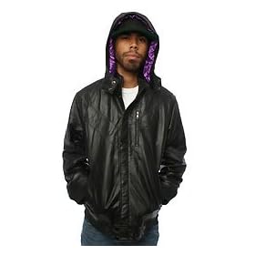 RockSmith The Leather Slash Hoody,Winter Coats and Jackets for Men by RockSmith