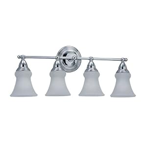 Sea Gull Lighting 40026-05 Sajemore Four-Light Vanity Fixture, Chrome with Satin Etched... by Sea Gull Lighting
