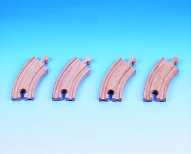 Childrens Toyshop  Toys : 4 x Short Curved Track Accessory