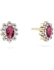 Genuine Pink Tourmaline 14kt Yellow Gold Earrings
