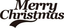 1 Piece Car Laptop Decal Sticker Merry Christmas Black 8''*3.5''