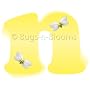 "n" Yellow Bumble Bee Alphabet Letter Name Wall Sticker baby nursery girls room decor decoration