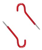 5 Heavy-Duty Storage Hook - Red Coated - 2 pc set