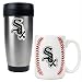 Chicago White Sox MLB Stainless Steel Travel Tumbler & Game ball Ceramic Mug Set - Primary Logo
