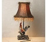 French Country Rooster Home Decor Table Lamp Desk Light