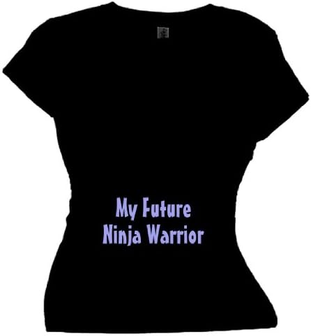 FDT Womens Mom SS T-Shirt-My Future Ninja Warrior-Black XL