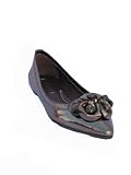 BCBG MAXAZRIA Elicia Mirror Metallic Flat in Anthrocite