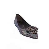BCBG MAXAZRIA Elicia Mirror Metallic Flat in Anthrocite at BCBG MAX AZRIA