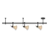 Royce Lighting RDTRK94504-23 Focus Three-Light Directional Track Kit. Line Voltage Oil Rubbed Bronze with Cream Snow Globes