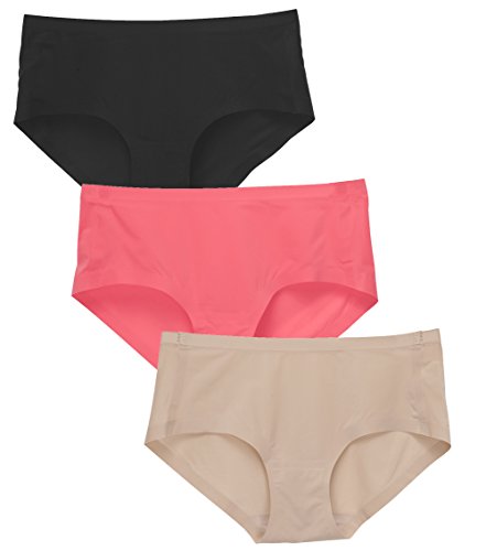 Liqqy Women's Quick Drying Invisible Hipster Briefs 3-pack