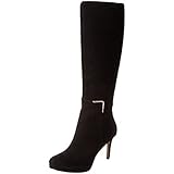 Nine West Women's Evah-Wide Calf Riding Boot Boot,Black,6 M US